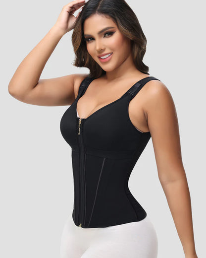 Sculpt Vest™ by Aerbek – Waist Sculpting Compression Vest with Zipper & Hooks for Tummy Control, Sweat Training & Hourglass Shaping