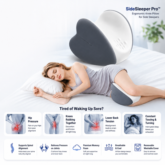 SideSleeper Pro™ | Ergonomic Knee Pillow for Side Sleepers