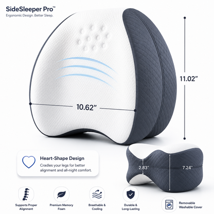 SideSleeper Pro™ | Ergonomic Knee Pillow for Side Sleepers