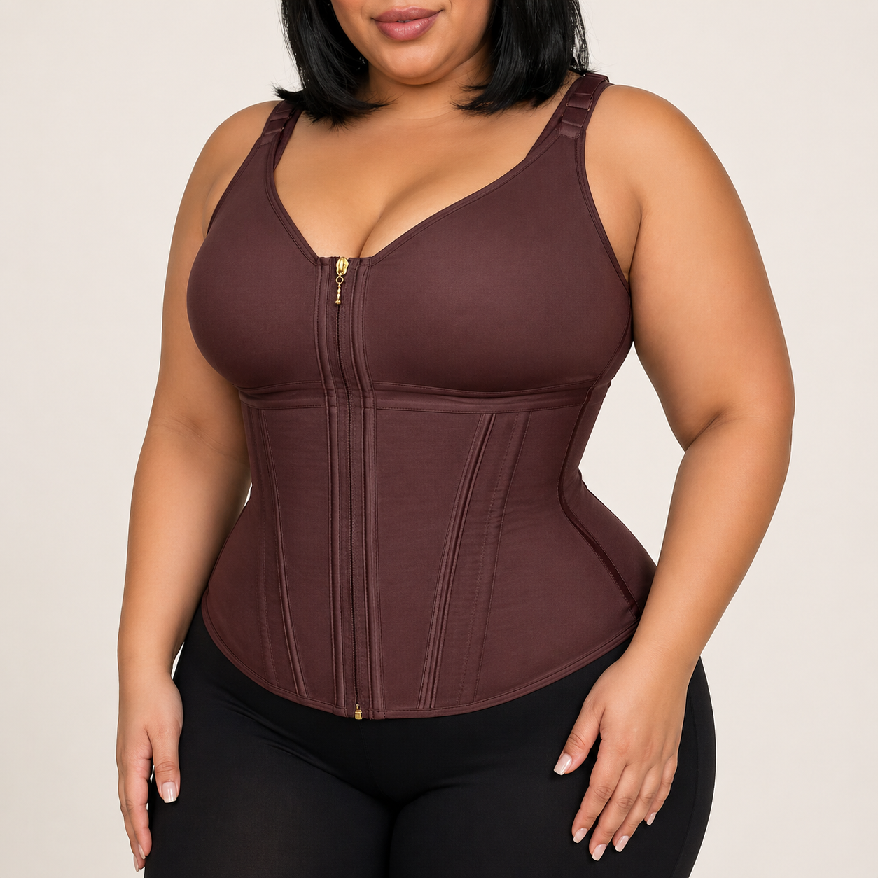 Sculpt Vest™ by Aerbek – Waist Sculpting Compression Vest with Zipper & Hooks for Tummy Control, Sweat Training & Hourglass Shaping