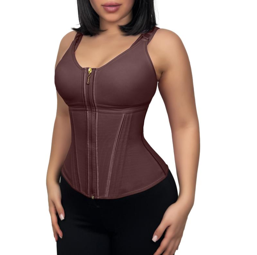 Sculpt Vest™ by Aerbek – Waist Sculpting Compression Vest with Zipper & Hooks for Tummy Control, Sweat Training & Hourglass Shaping