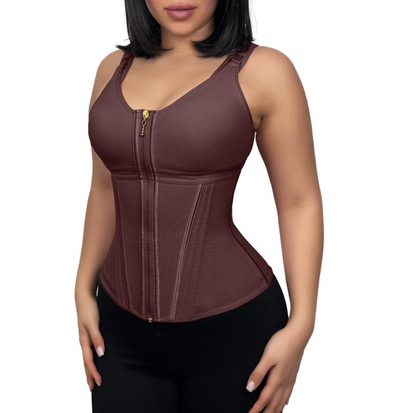 Sculpt Vest™ by Aerbek – Waist Sculpting Compression Vest with Zipper & Hooks for Tummy Control, Sweat Training & Hourglass Shaping