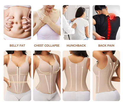 Sculpt Vest™ by Aerbek – Waist Sculpting Compression Vest with Zipper & Hooks for Tummy Control, Sweat Training & Hourglass Shaping