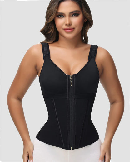 Sculpt Vest™ by Aerbek – Waist Sculpting Compression Vest with Zipper & Hooks for Tummy Control, Sweat Training & Hourglass Shaping