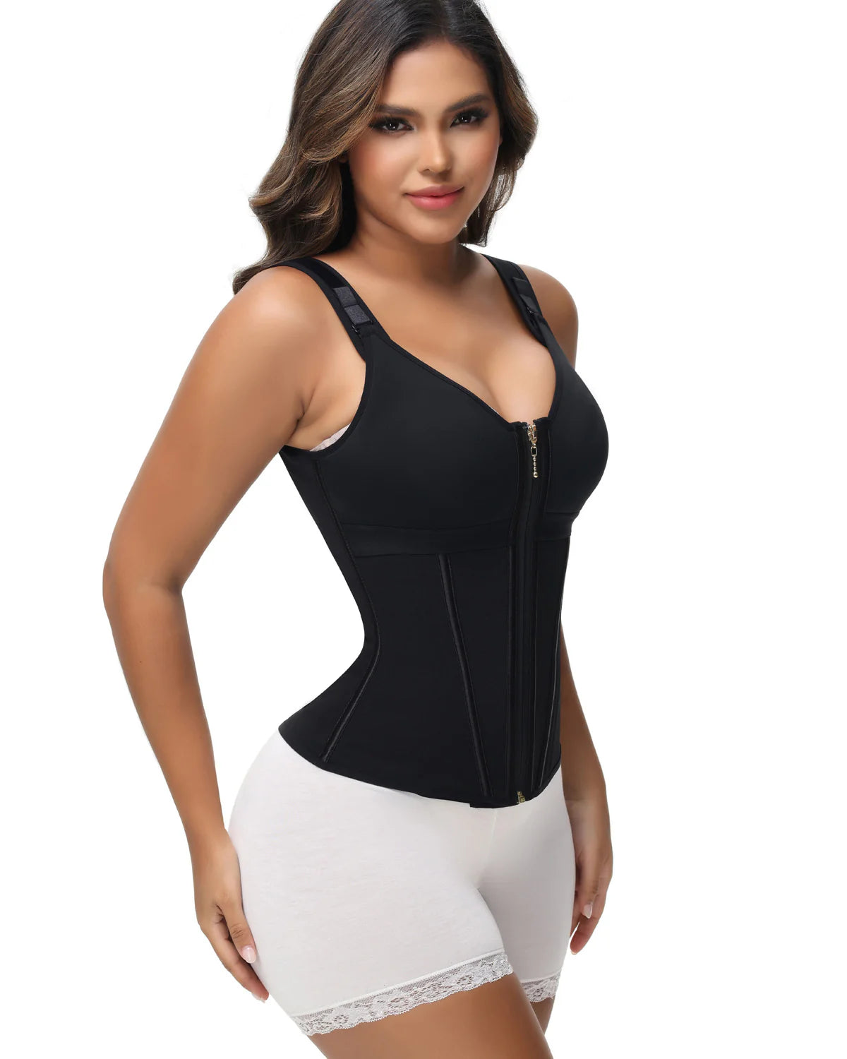 Sculpt Vest™ by Aerbek – Waist Sculpting Compression Vest with Zipper & Hooks for Tummy Control, Sweat Training & Hourglass Shaping