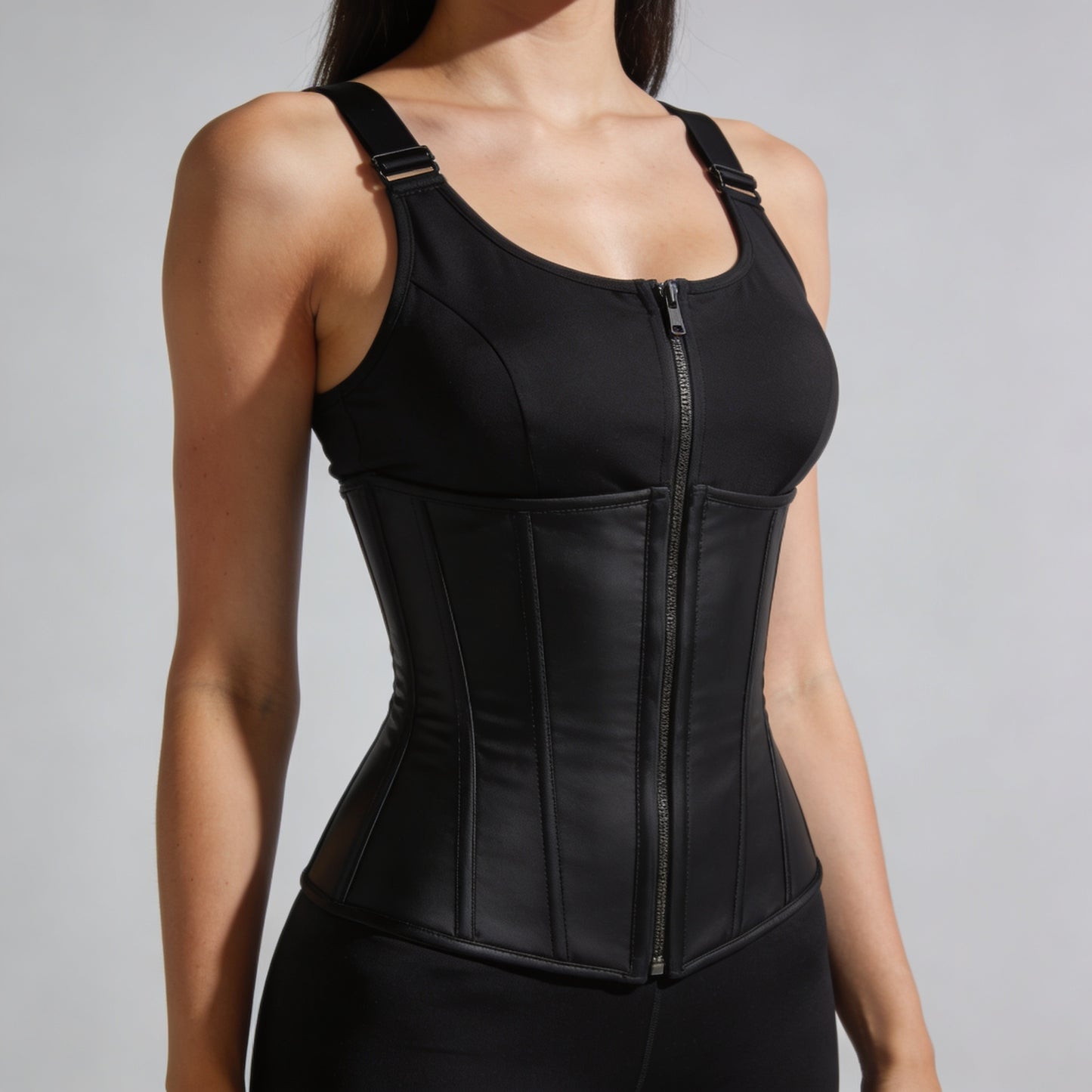 Sculpt Vest™ by Aerbek – Waist Sculpting Compression Vest with Zipper & Hooks for Tummy Control, Sweat Training & Hourglass Shaping